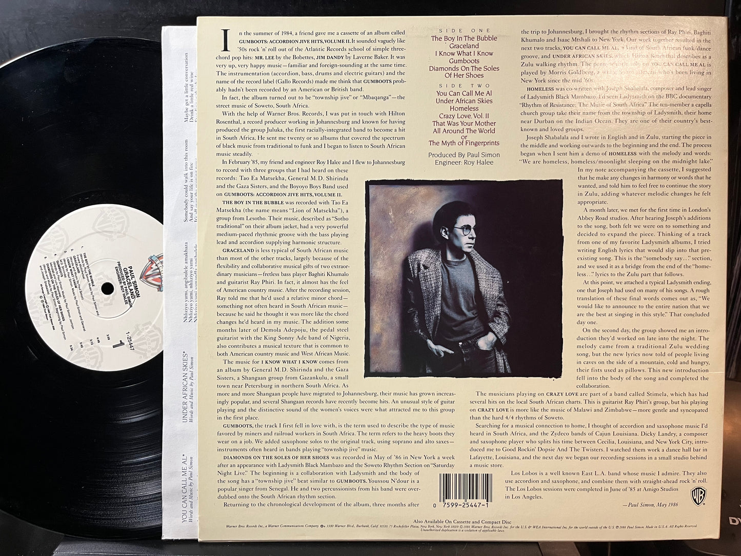 Paul Simon - Graceland (VINYL LP) | Near Mint (NM or M-) Near Mint (NM) - FOLK / USED *NEAR MINT*