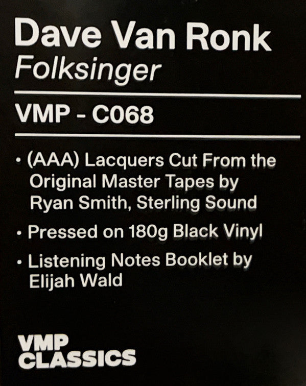 Folksinger (VMP | 180 GRAM VINYL) | Mint (M) Mint (M) - FOLK *SEALED*