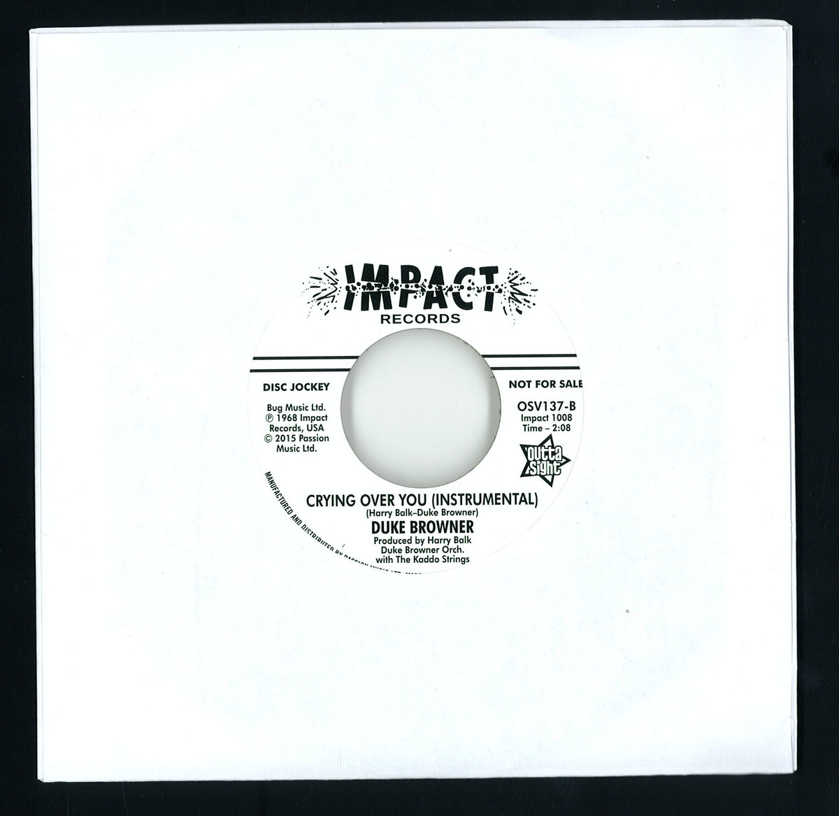 Duke Browner - (PRESALE 5/8/26) Crying Over You (VINYL 7") | Mint (M) Mint (M) - FUNK *NEW/45*