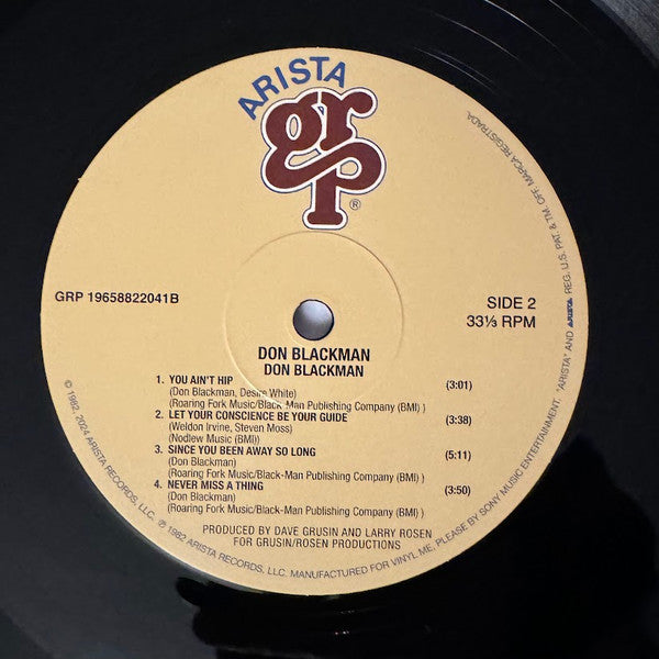 Don Blackman (VMP COLOR VINYL) | Mint (M) Mint (M) - FUNK *NEW/COLOR*