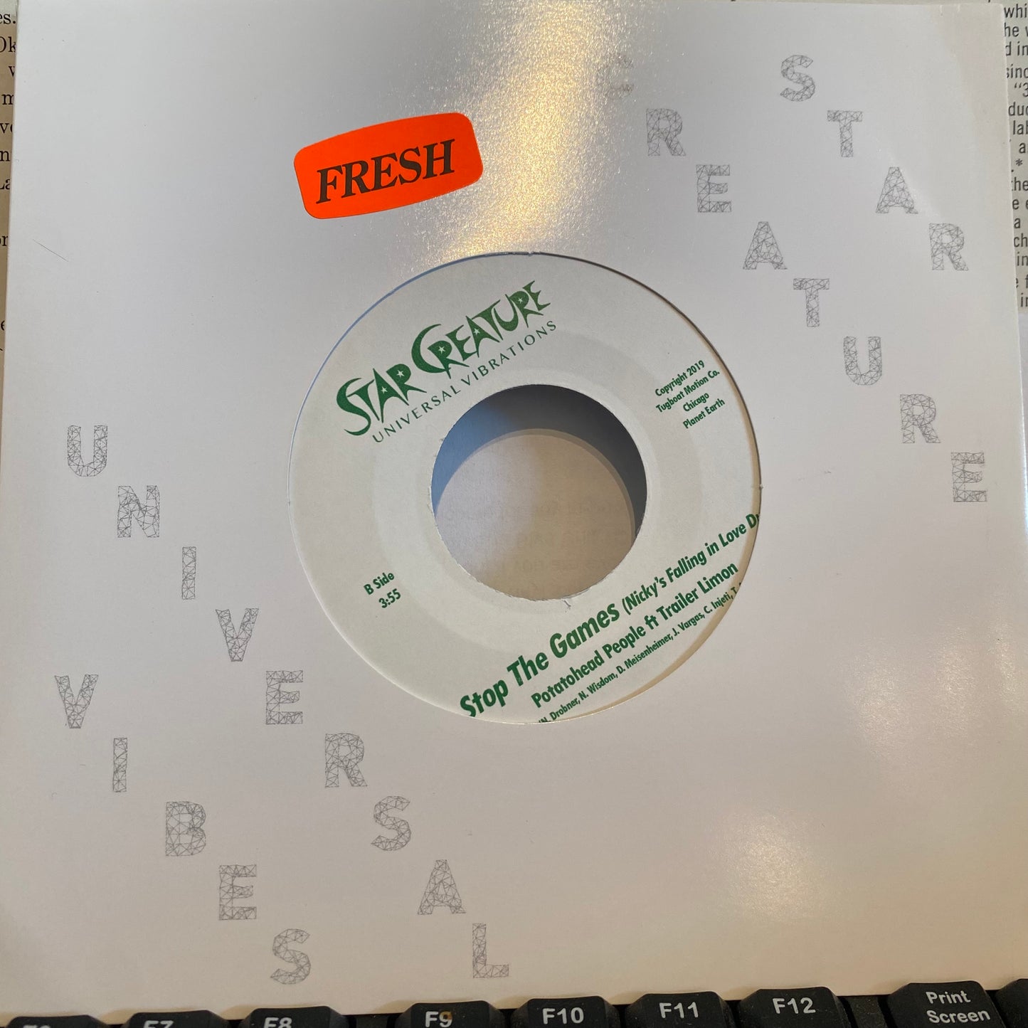Stop the Games (7" VINYL) | Mint (M) Mint (M) - FUNK *NEW/LIGHT BLUE MARBLE*