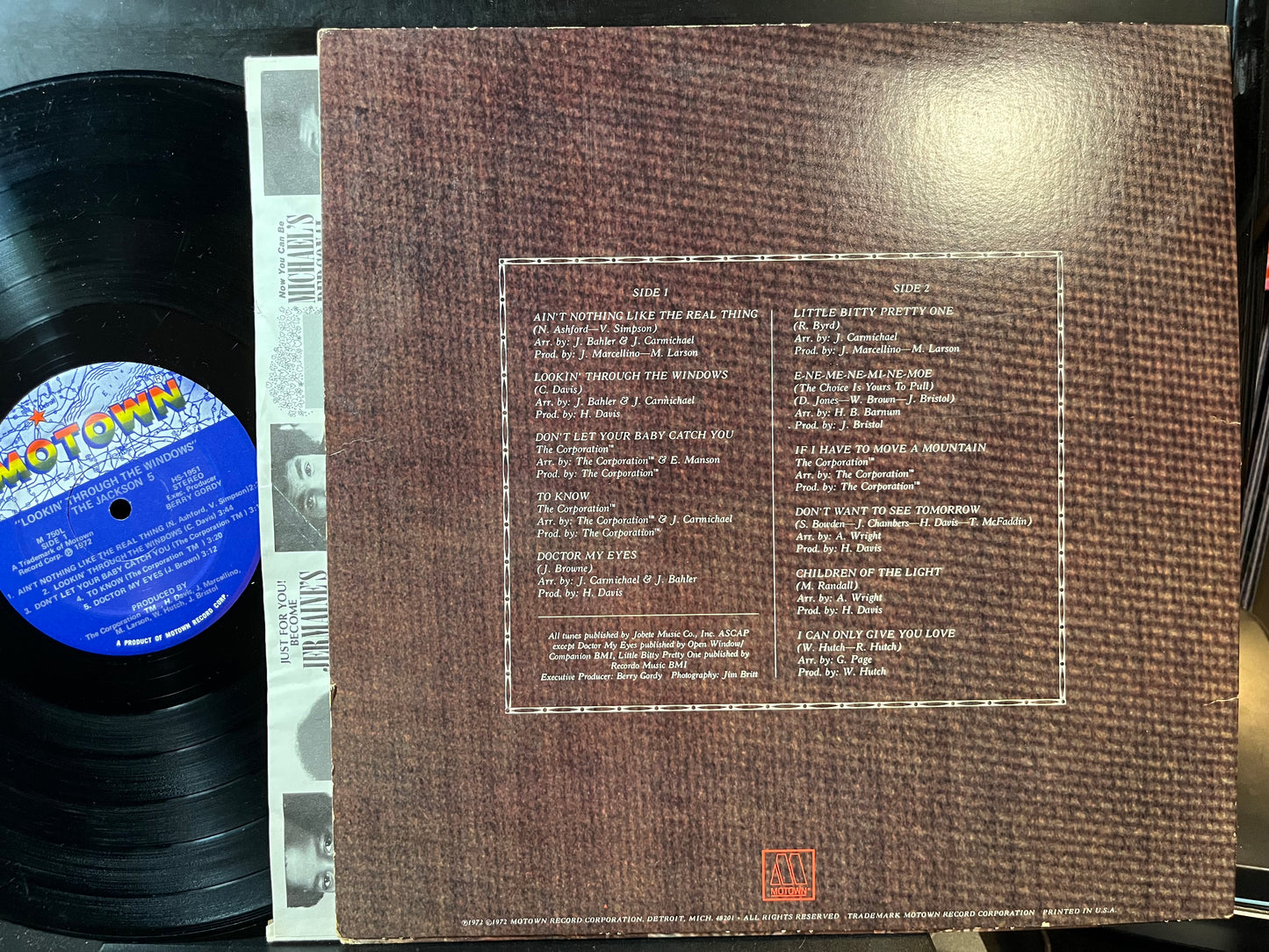 The Jackson 5 - Lookin' Through The Windows (VINYL LP MOTOWN M 750 L MAY 17, 1972) | Very Good Plus (VG+) Excellent+ (EX+) - FUNK/POP / USED *VERY GOOD+*