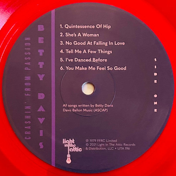 Crashin' From Passion (TRANSPARENT RED VINYL) | Mint (M) Mint (M) - FUNK *SEALED/COLOR*