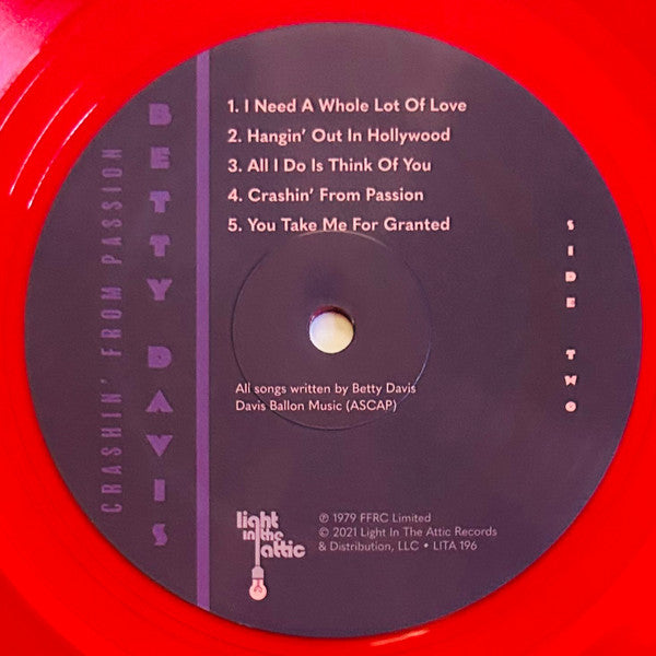 Crashin' From Passion (TRANSPARENT RED VINYL) | Mint (M) Mint (M) - FUNK *SEALED/COLOR*