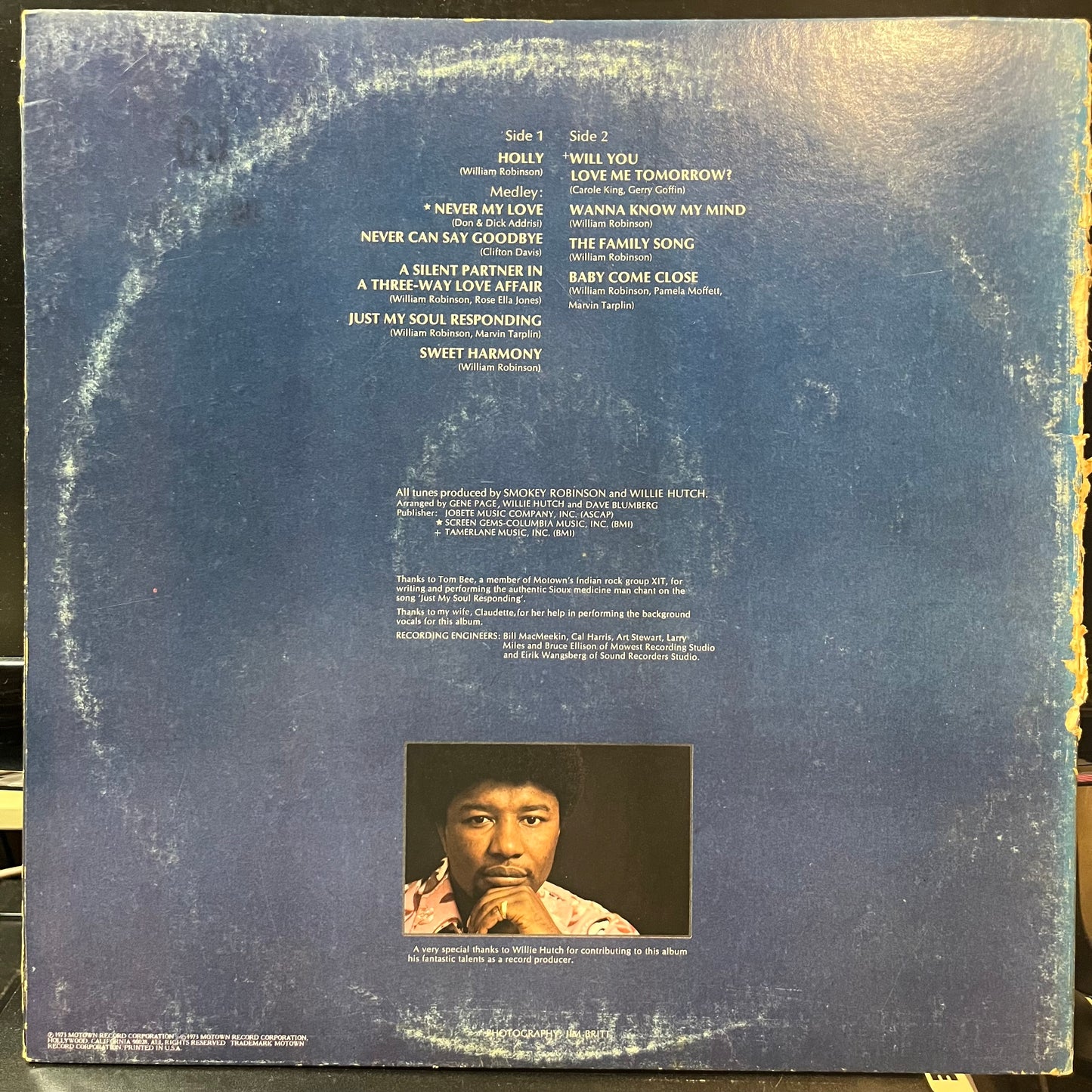Smokey Robinson - Smokey (VINYL LP TAMLA T 328L DJ 1973) | Near Mint (NM or M-) Very Good (VG) - FUNK/SOUL / USED *NEAR MINT*