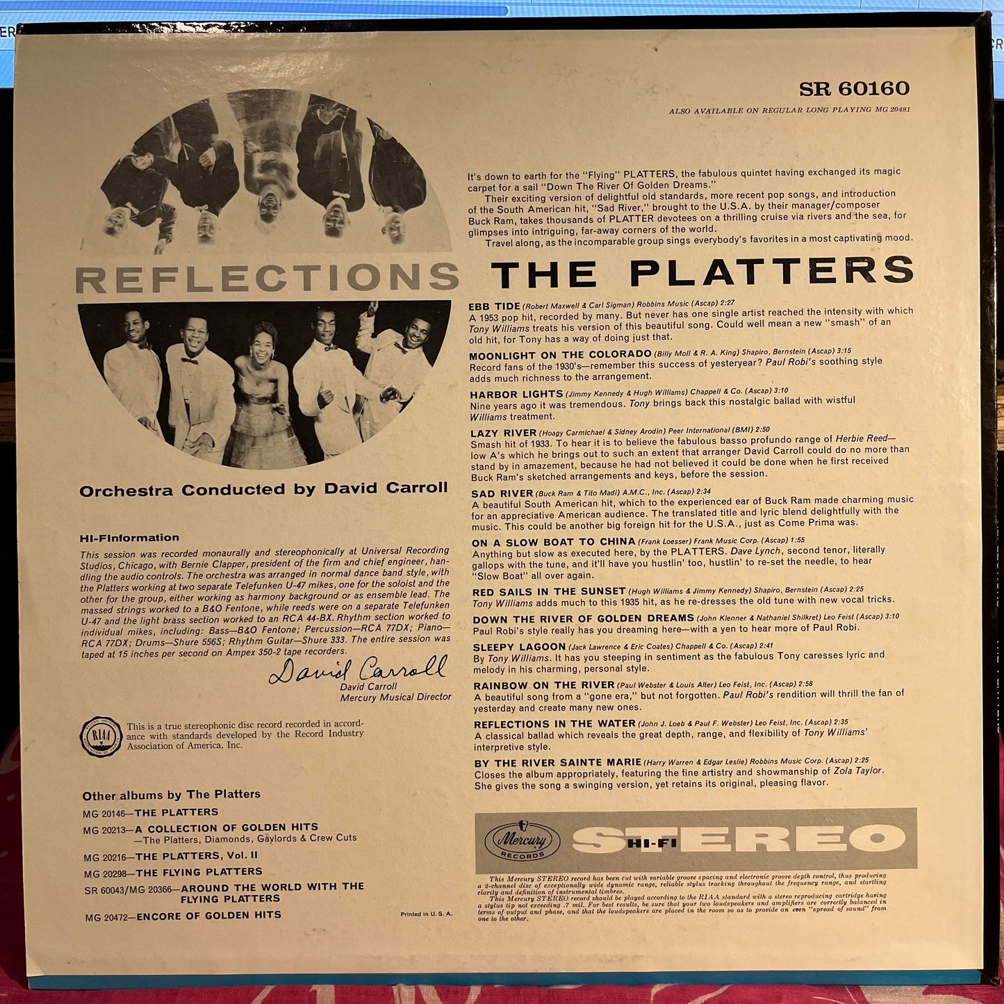 The Platters - Reflections | Excellent (EX) Near Mint (NM) - FUNK / USED *EXCELLENT+*