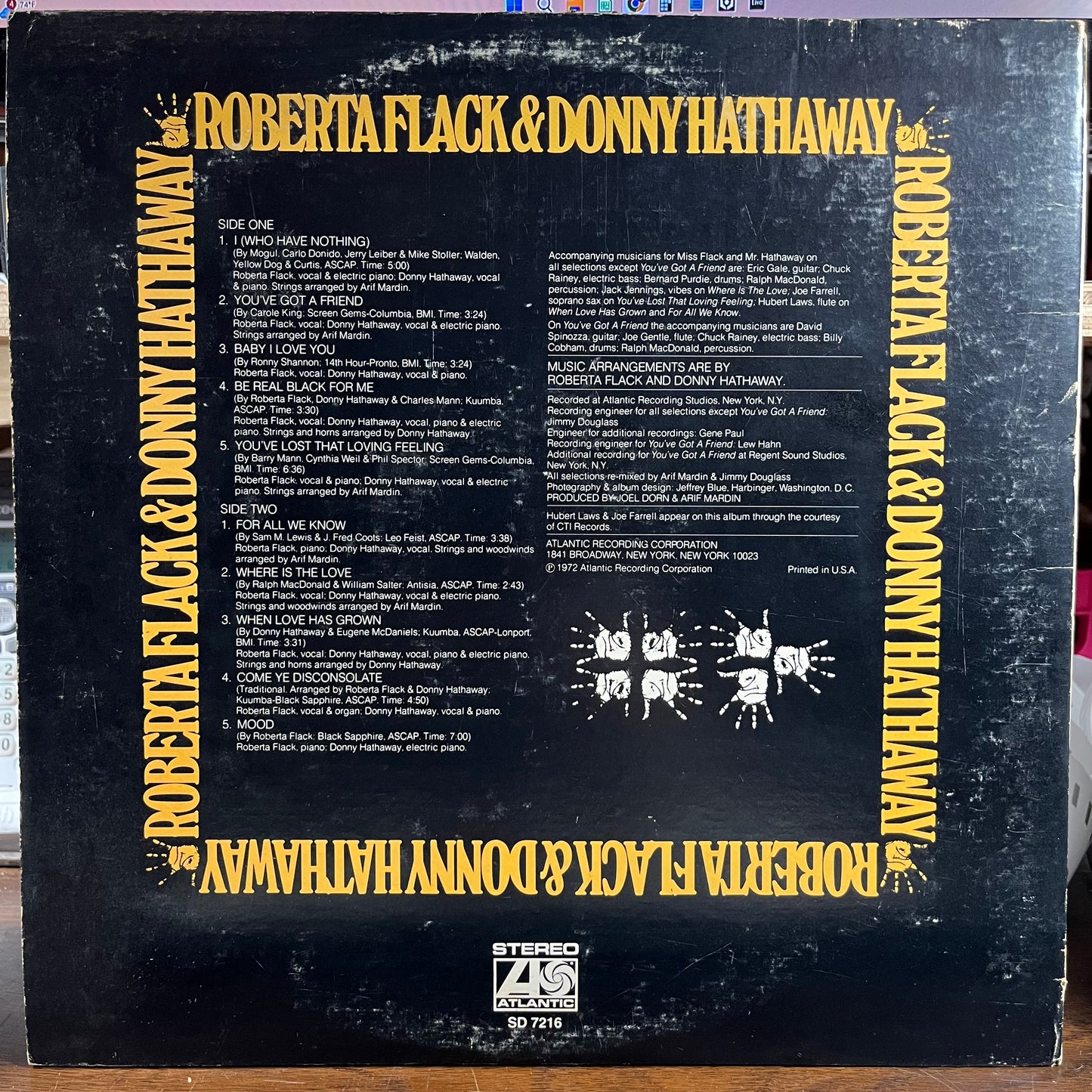 Roberta Flack & Donny Hathaway (VINYL) | Near Mint- (NM-) Very Good Plus (VG+) - FUNK / USED *NEAR MINT-*