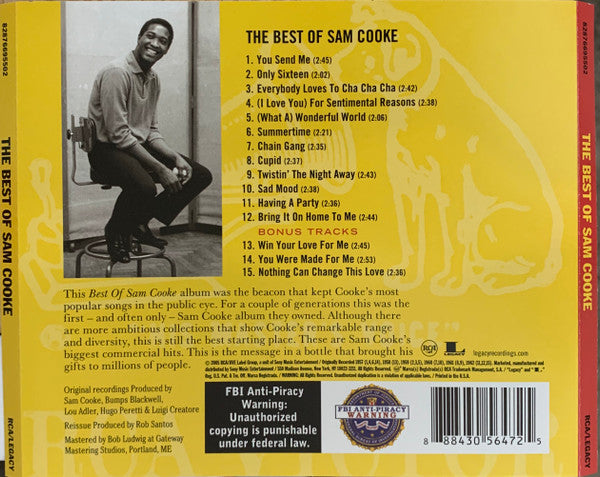 The Best Of Sam Cooke (CD) | Near Mint (NM) Near Mint (NM) - FUNK / USED *NEAR MINT*