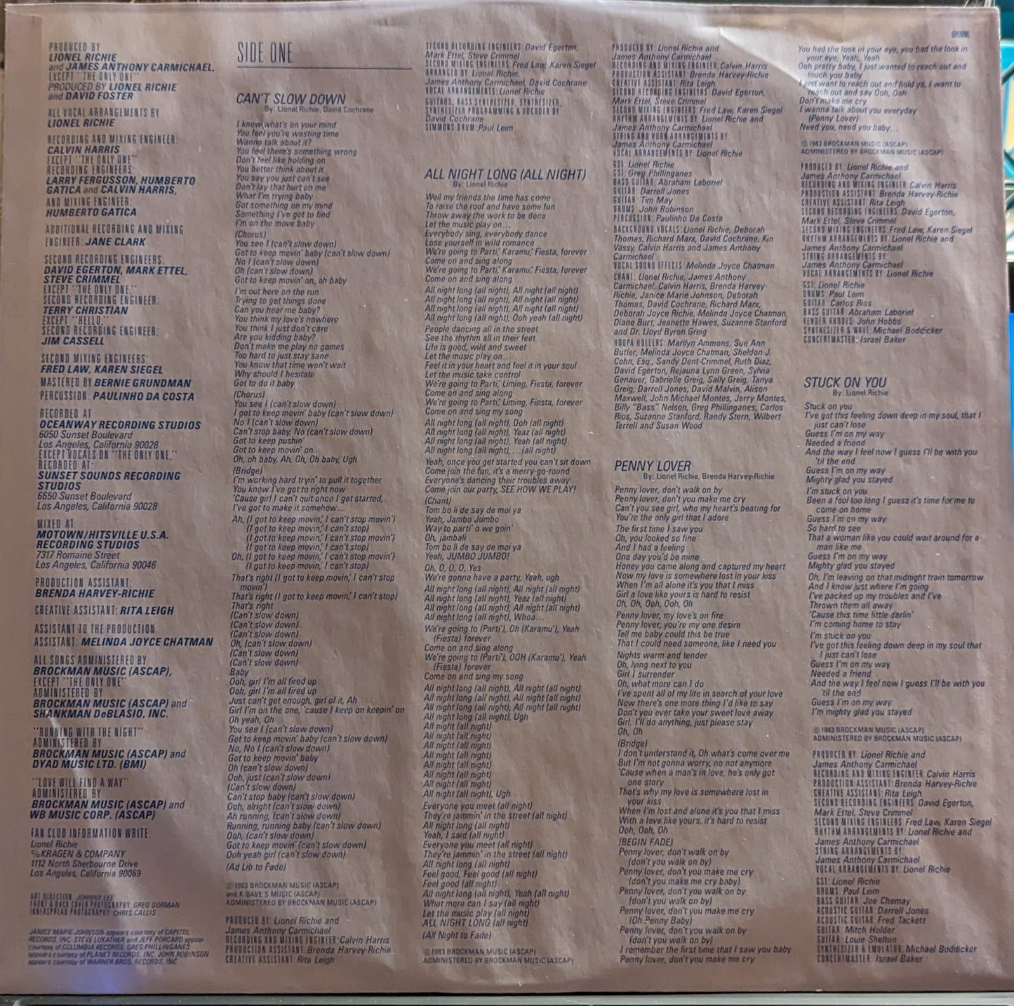 Can't Slow Down *IN SHRINK* | Near Mint (NM) Near Mint (NM)