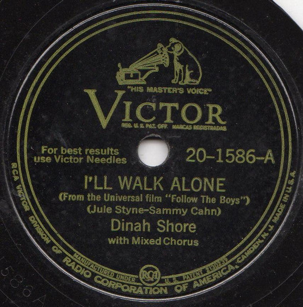 I'll Walk Alone / It Could Happen To You (78RPM 10") | Very Good Plus (VG+) Generic - FUNK / USED *VERY GOOD+*