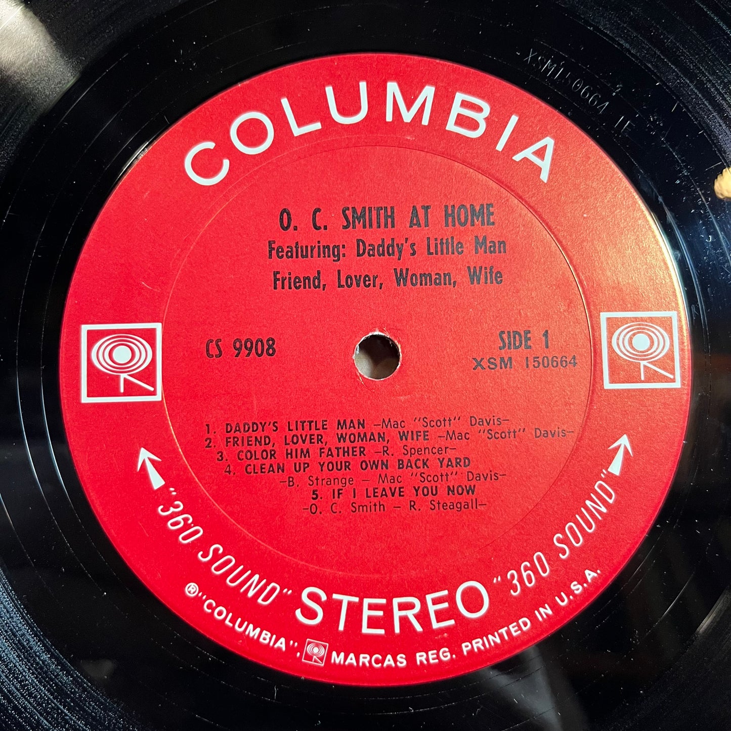 O.C. Smith At Home (VINYL) | Very Good Plus (VG+) Near Mint (NM) - FUNK / USED *VERY GOOD+*