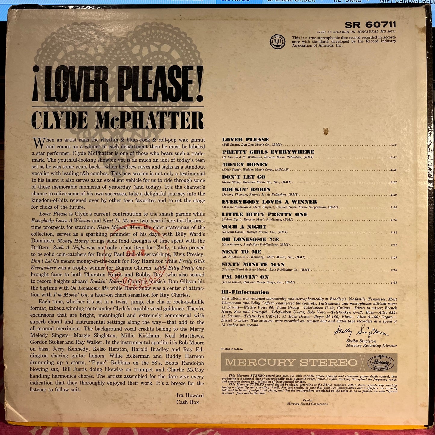 Lover Please! | Very Good Plus (VG+) Very Good Plus (VG+)