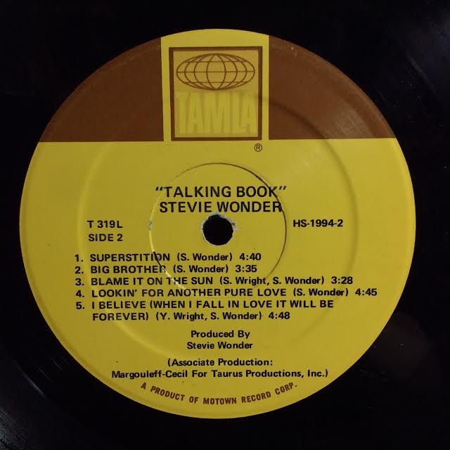 Talking Book (VINYL) | Very Good (VG) Very Good Plus (VG+) - FUNK / USED *VERY GOOD*