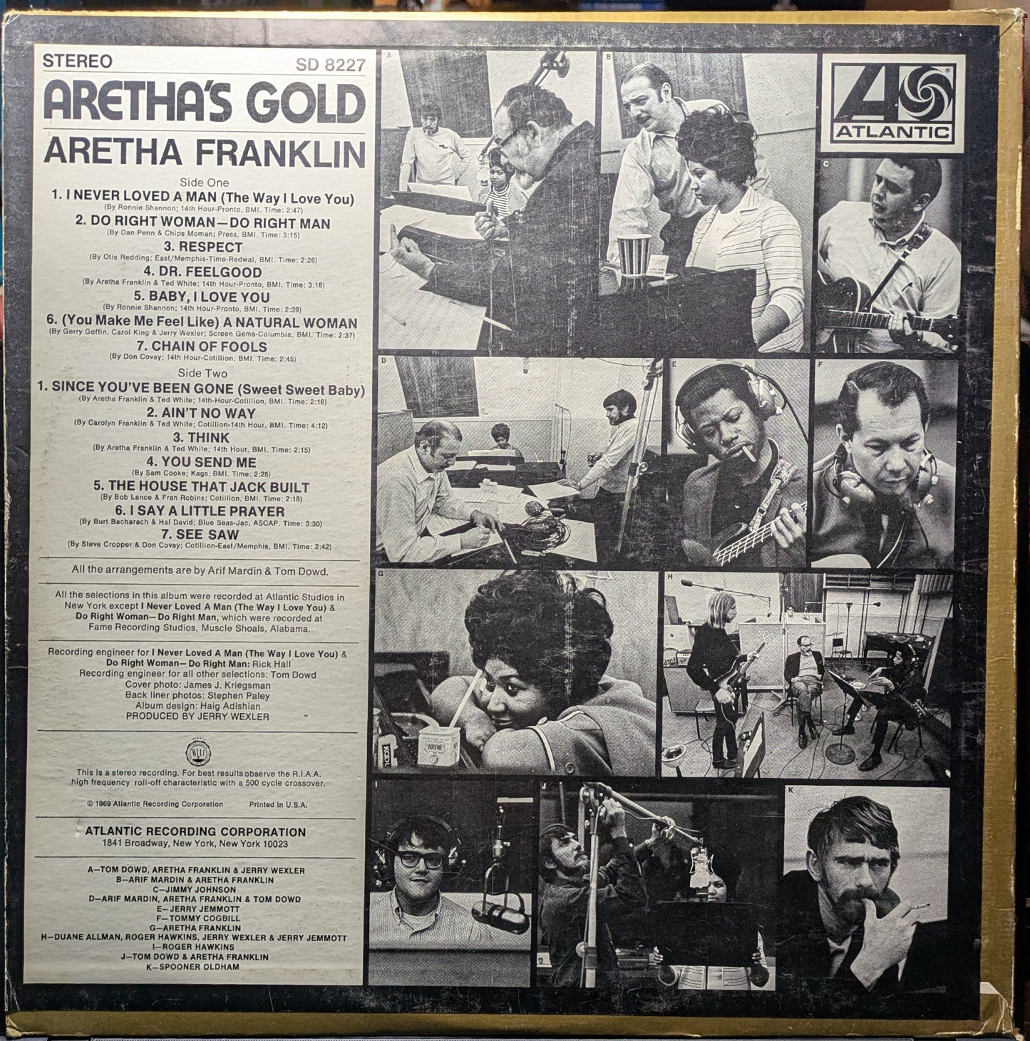 Aretha's Gold (VINYL) | Very Good (VG) Very Good Plus (VG+) - FUNK / USED *VERY GOOD*