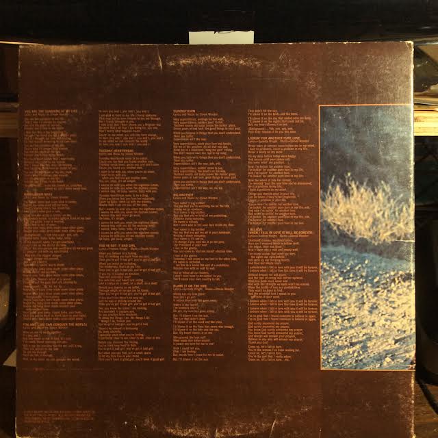 Talking Book (VINYL) | Very Good (VG) Very Good Plus (VG+) - FUNK / USED *VERY GOOD*