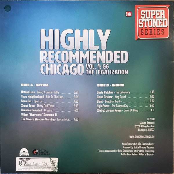 Highly Recommended Chicago Vol. 1 G6 The Legalization | Mint (M) Mint (M) - ROCK *NEW/GREEN*