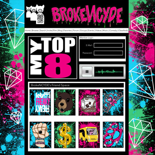 Brokencyde - (PRESALE 11/27/26) Myspace Top 8 (PINK VINYL LP) | NEW - HIP HOP *NEW/COLOR*
