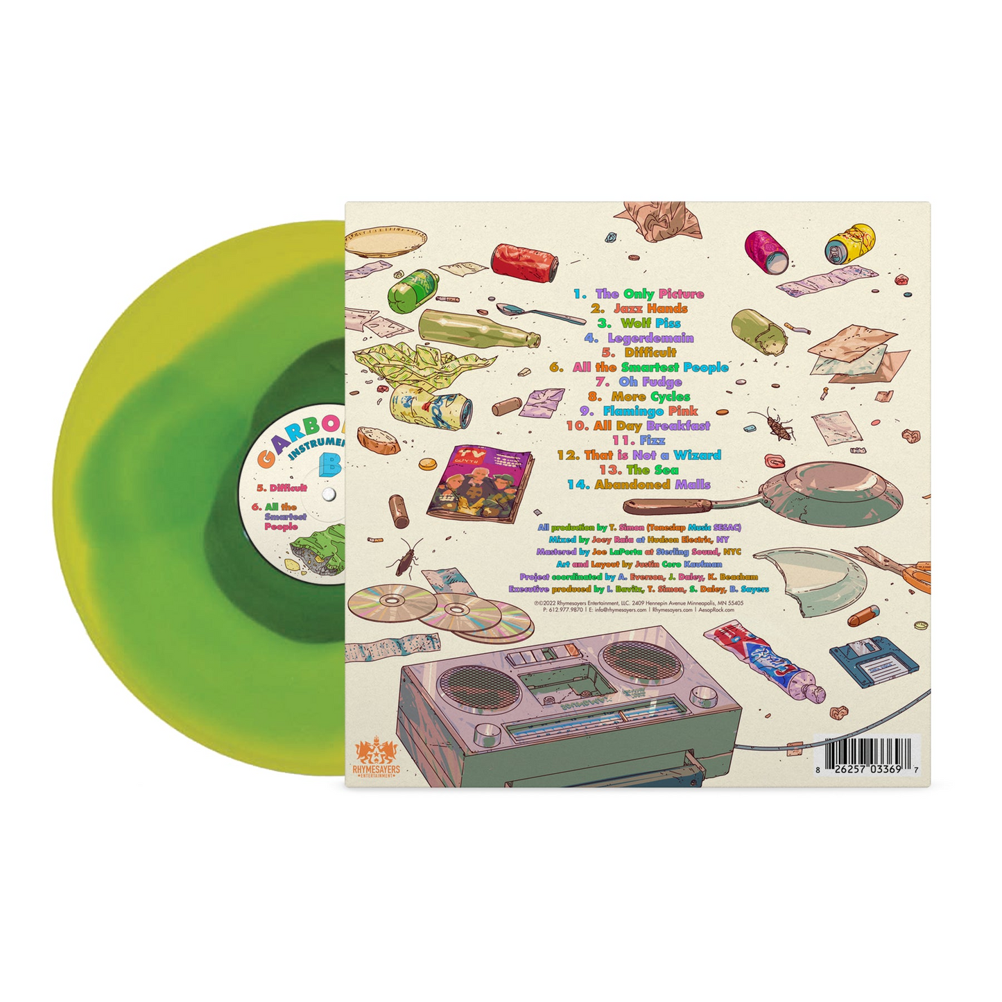 Garbology: Instrumentals (YELLOW, GREEN & BLACK VINYL) | Mint (M)