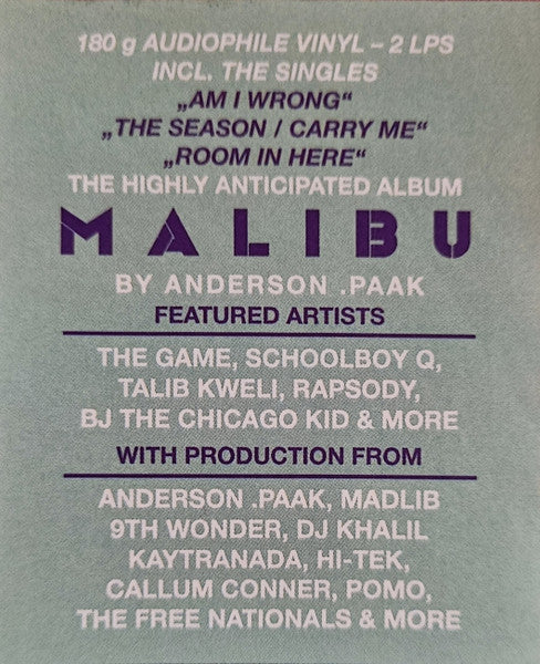 Malibu (VINYL - IMPORT) | Mint (M) Mint (M)