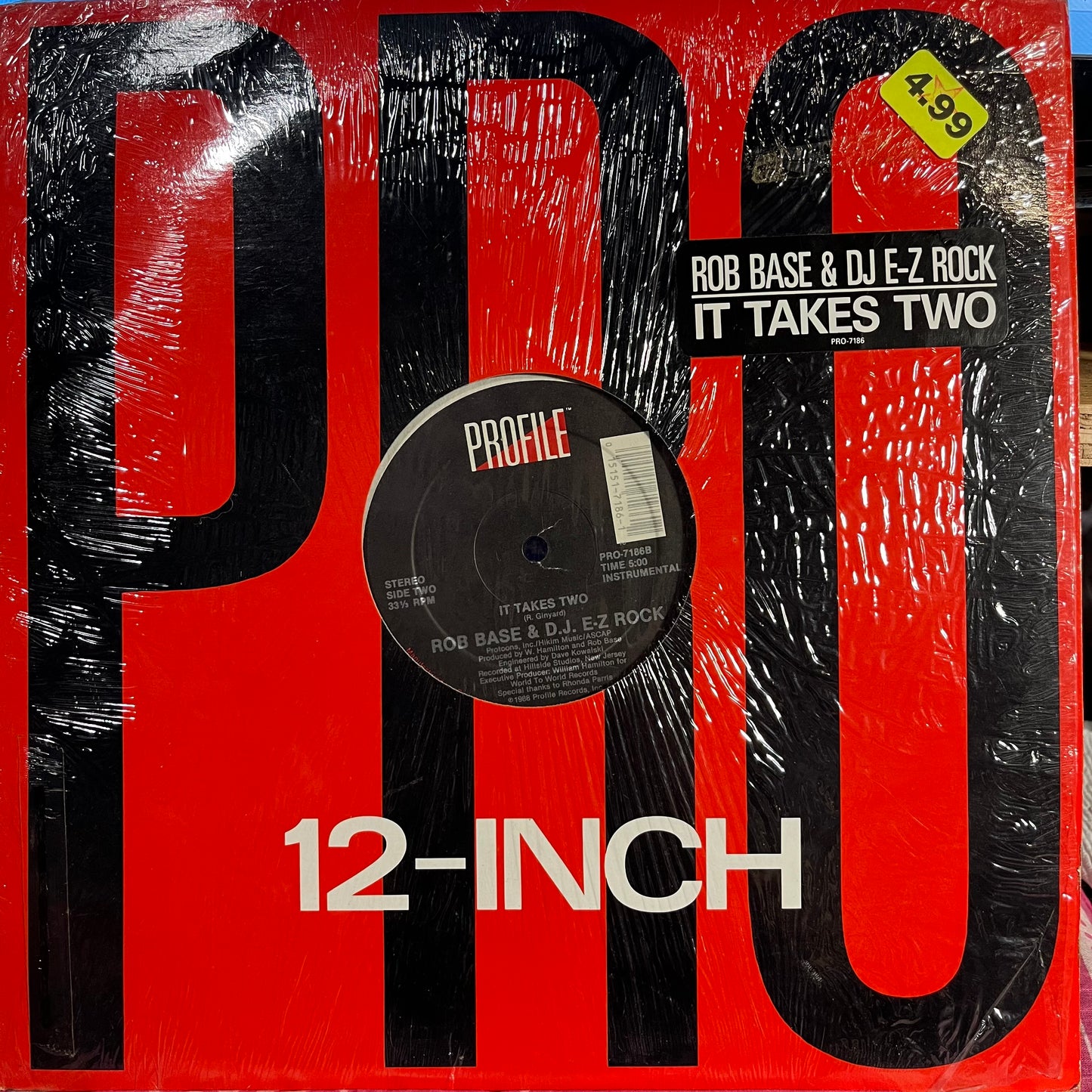 Rob Base & DJ E-Z Rock - It Takes Two | Excellent (EX) Near Mint (NM) - HIP HOP / USED *EXCELLENT*