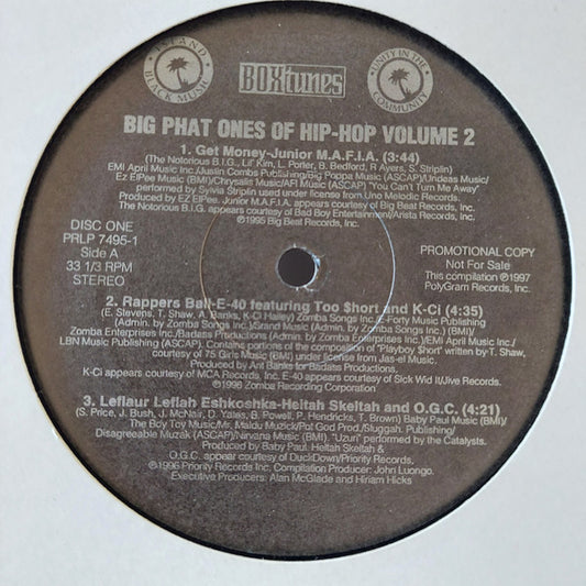 Various Big Phat Ones Of Hip Hop Volume 2 2x12" Near Mint (NM or M-) Near Mint (NM or M-)