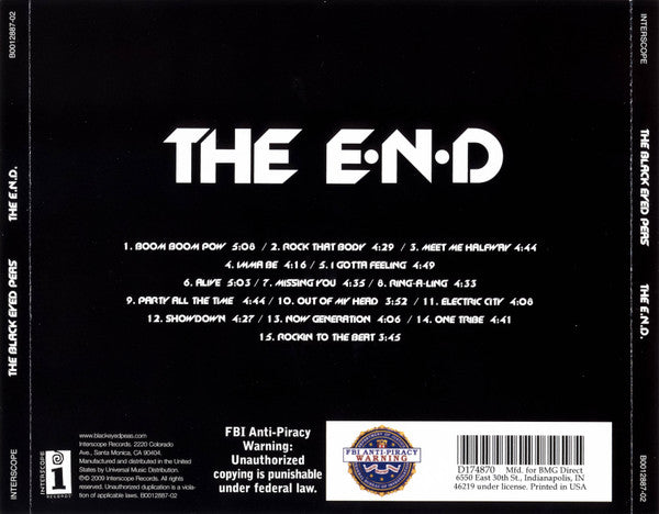 The E.N.D (CD) | Near Mint (NM) Near Mint (NM) - HIP HOP / USED *NEAR MINT*