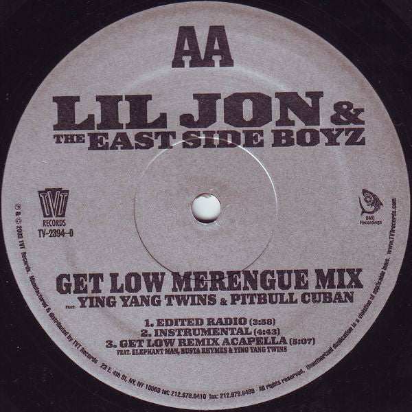 Get Low (Remix) (12" VINYL) | Near Mint (NM) Near Mint (NM) - HIP HOP / USED *NEAR MINT*