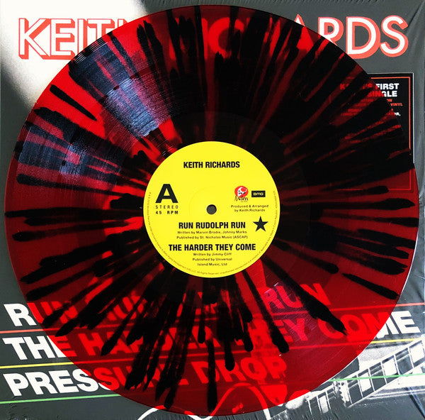 Run Rudolph Run / The Harder They Come / Pressure Drop (Red & Black Splatter Vinyl 12") | Mint (M) Mint (M) - HOLIDAY *NEW/COLOR*