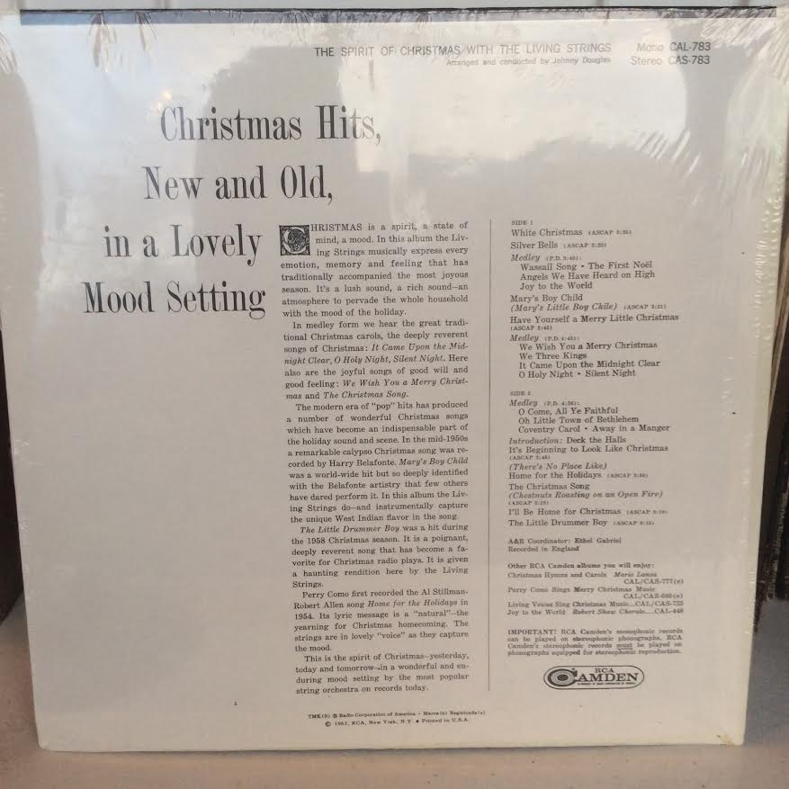 The Spirit Of Christmas With The Living Strings (VINYL) | Mint (M) Near Mint (NM) - HOLIDAY *SEALED*