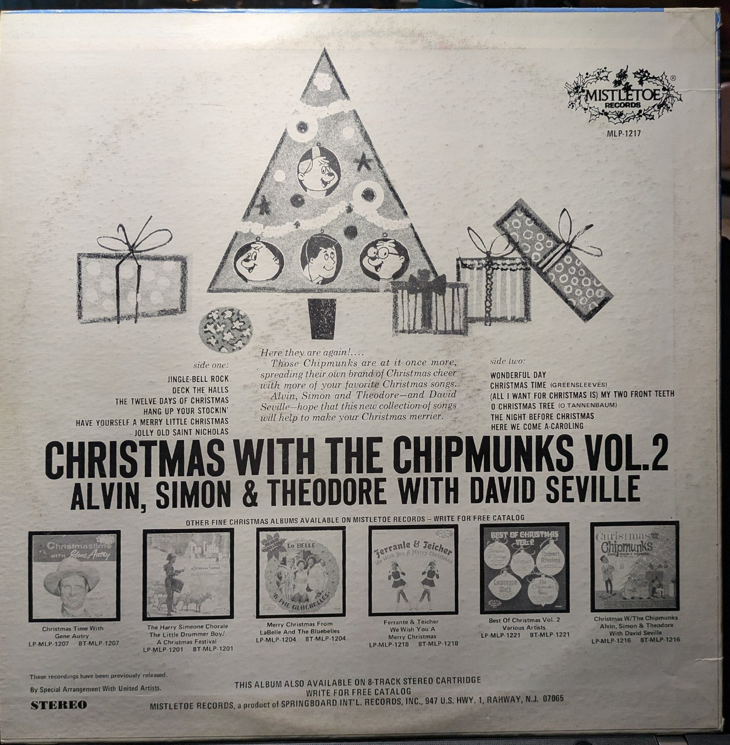 Christmas With The Chipmunks Volume 2 (VINYL) | Excellent (EX) Excellent (EX) - HOLIDAY / USED *EXCELLENT*