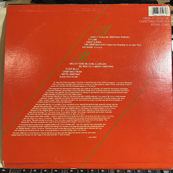 I Wish It Could Be Christmas Forever (VINYL) | Near Mint- (NM-) Excellent (EX) - HOLIDAY / USED *NEAR MINT-*