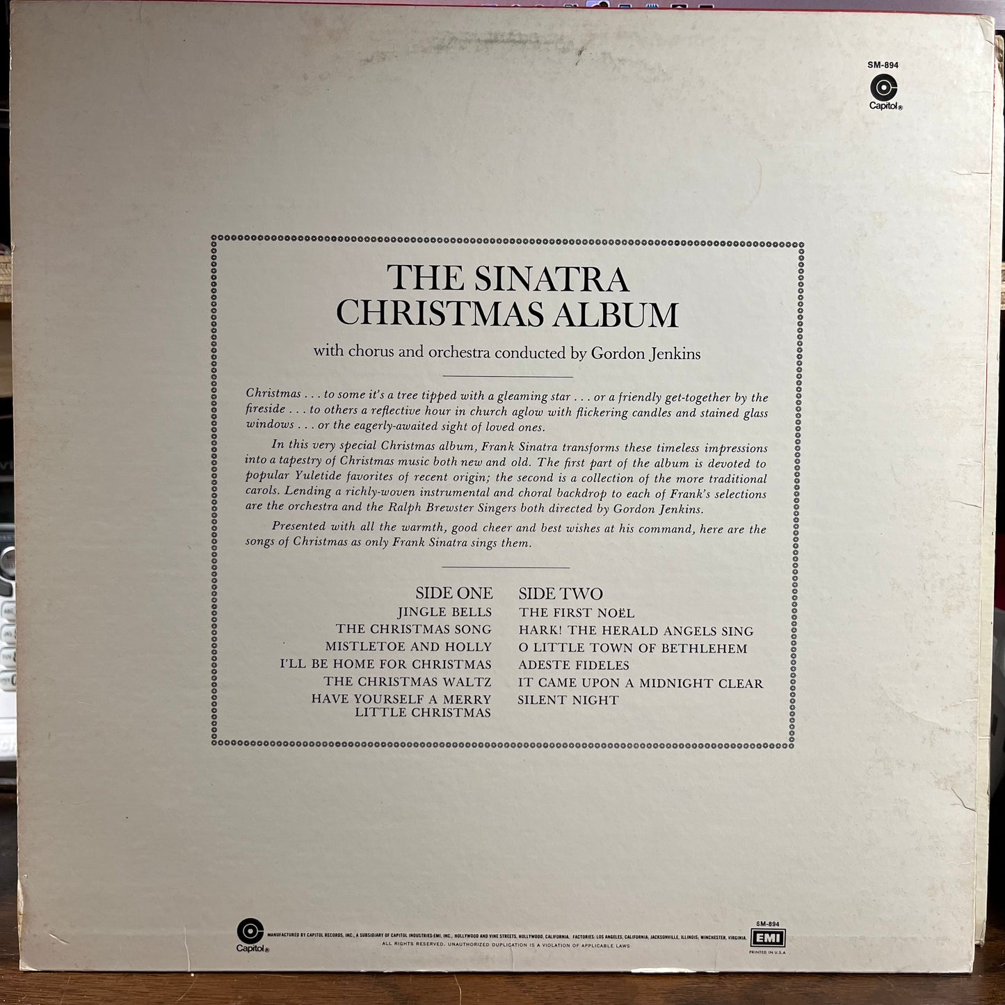 The Sinatra Christmas Album (VINYL) | Very Good Plus Plus (VG++) Excellent (EX) - HOLIDAY / USED *VERY GOOD++*