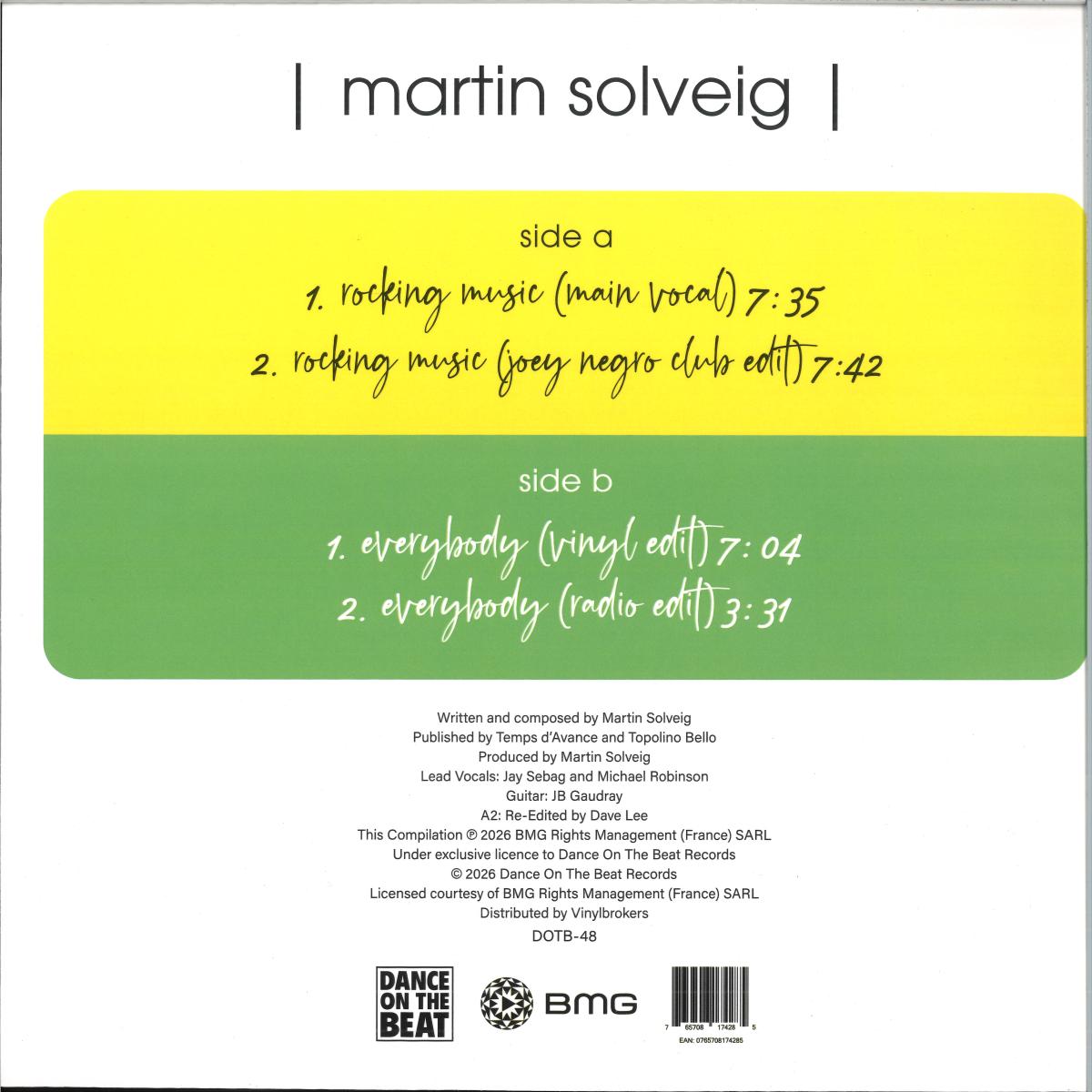 Martin Solveig - Rocking Music / Everybody (YELLOW VINYL 12" Dance On The Beat DOTB-48) | NEW - HOUSE/DISCO *NEW/COLOR*