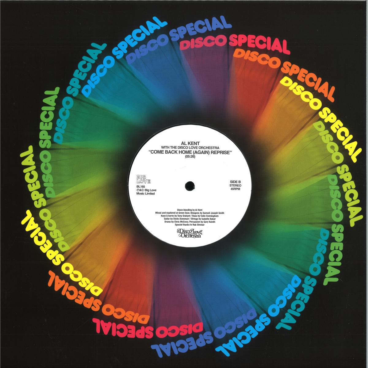 Al Kent with The Disco Love Orchestra - Come Back Home (Again) (VINYL 12" Big Love BL165 2026) | NEW - HOUSE/DISCO *NEW*