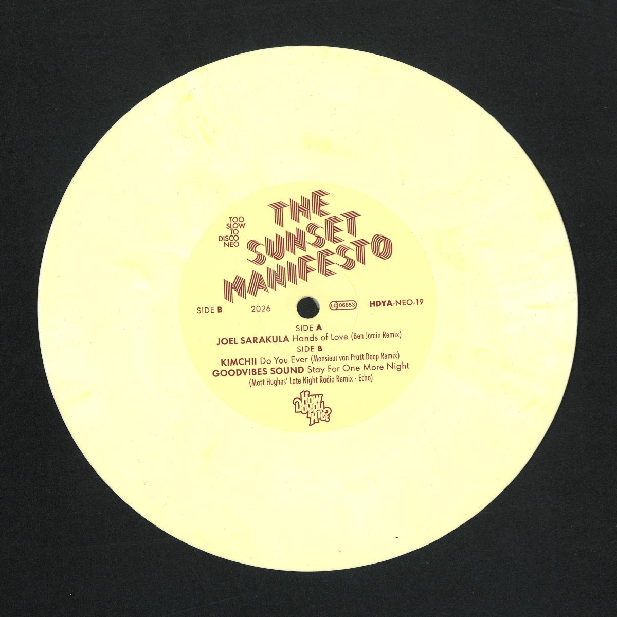 Various - The Sunset Manifesto Volume 2 (The Remixes) (WHITE VINYL 7" Too Slow To Disco) | NEW - HOUSE/DISCO *NEW*