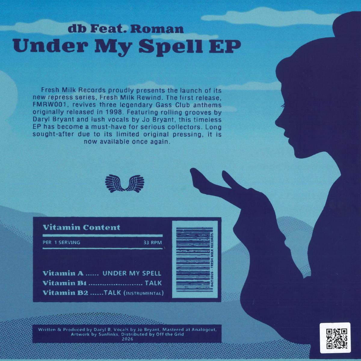 db Feat. Roman - Under My Spell (VINYL 12" Fresh Milk) | NEW - HOUSE/GARAGE *NEW*