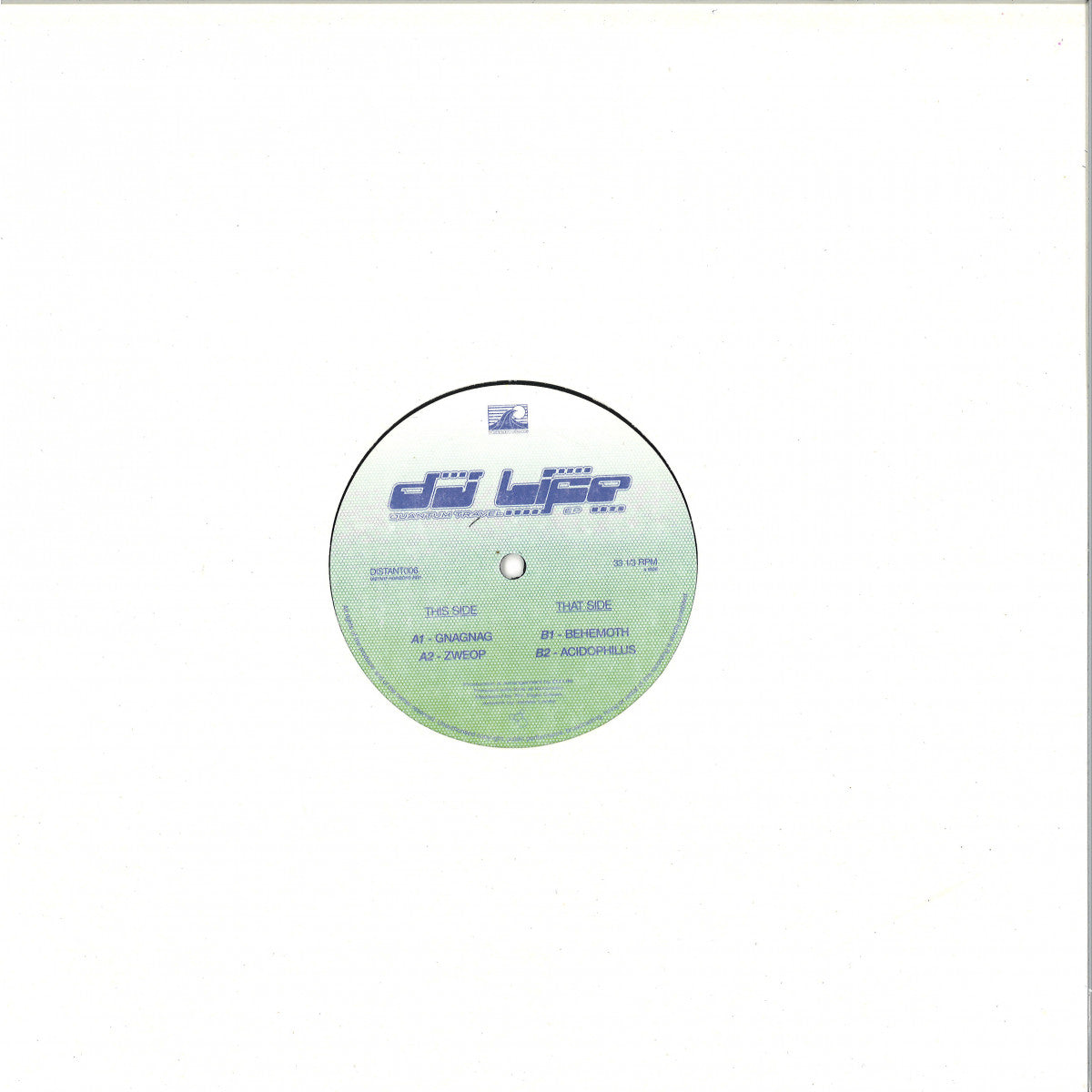 DJ Life - Quantum Travel (TURQUOISE VINYL 12" Distant Horizons) | NEW Mint (M) Generic - HOUSE *NEW/COLOR*