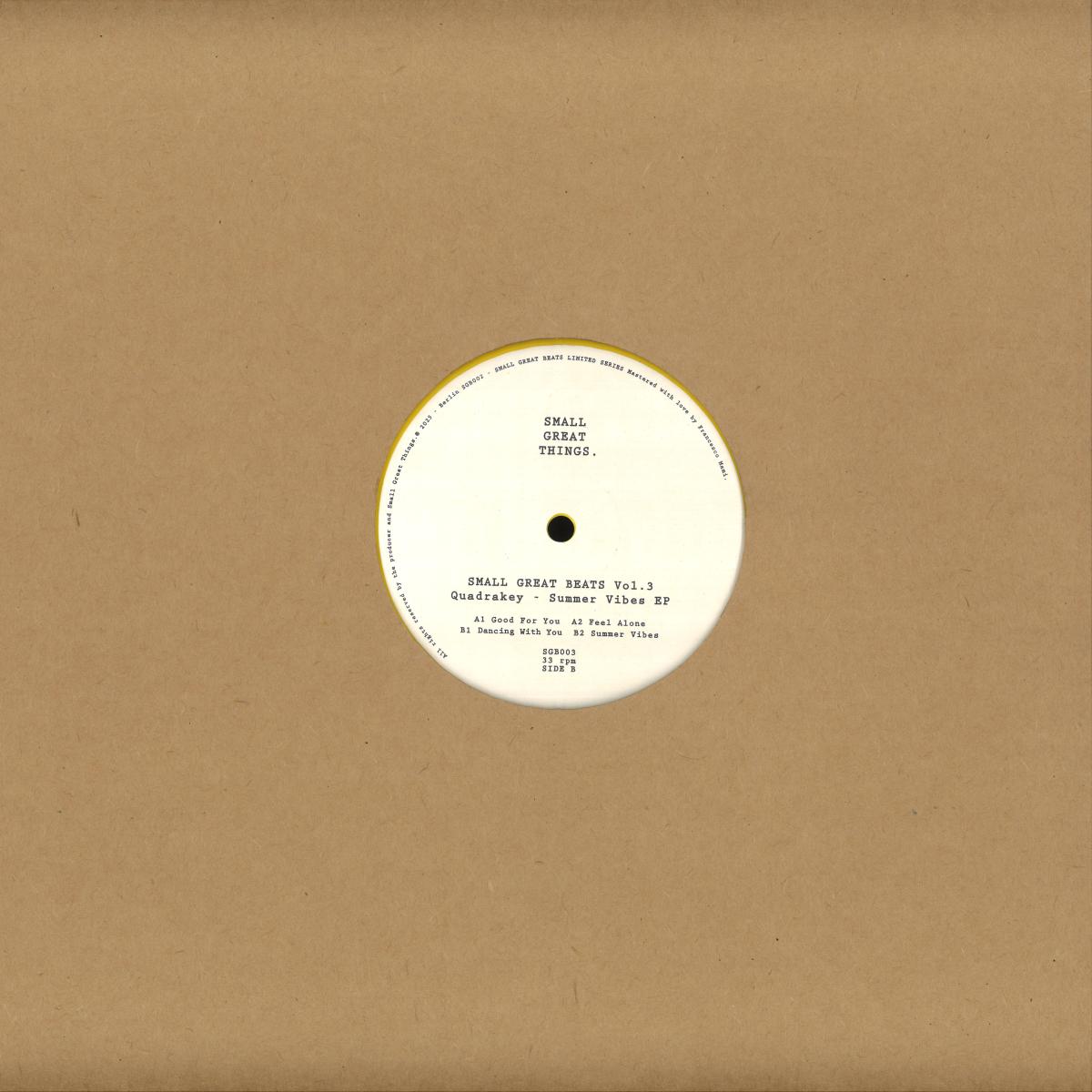 Quadrakey - Summer Vibes (VINYL 12" Small Great Things) | NEW Mint (M) Mint (M) - HOUSE *NEW/COLOR*