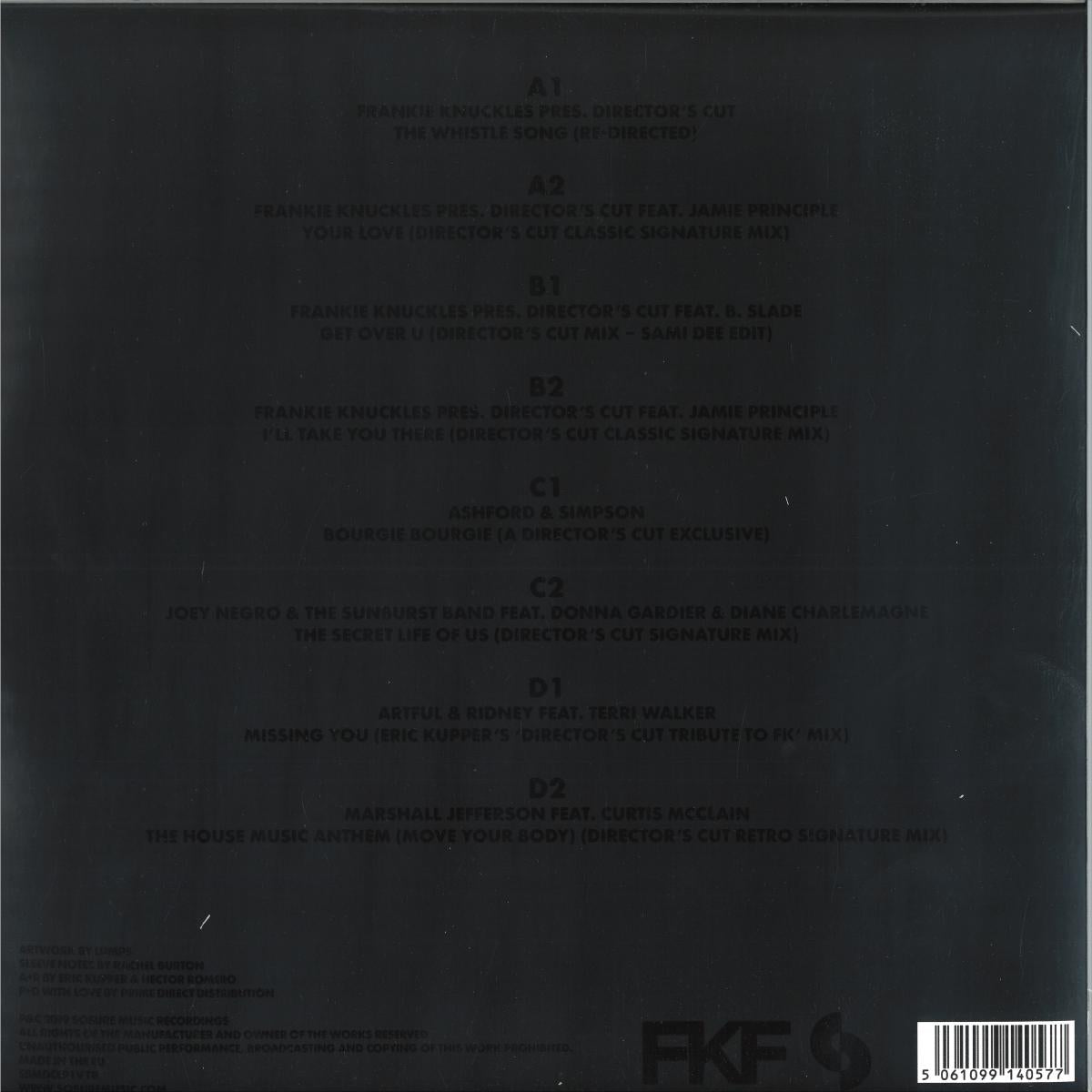 Frankie Knuckles & Eric Kupper - The Director’s Cut Collection (SMOKE BLACK VINYL 2xLP SoSure) | NEW - HOUSE *NEW/COLOR*