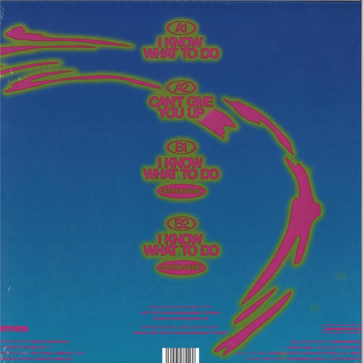 Ackermann - (PRESALE 10/8/26) I Know What To Do (BLUE VINYL 12" Seven) | NEW - HOUSE *NEW*