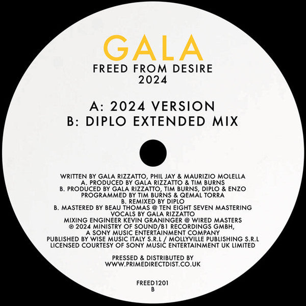 Freed From Desire 2024 (YELLOW VINYL) | Mint (M) Mint (M) - HOUSE *NEW*