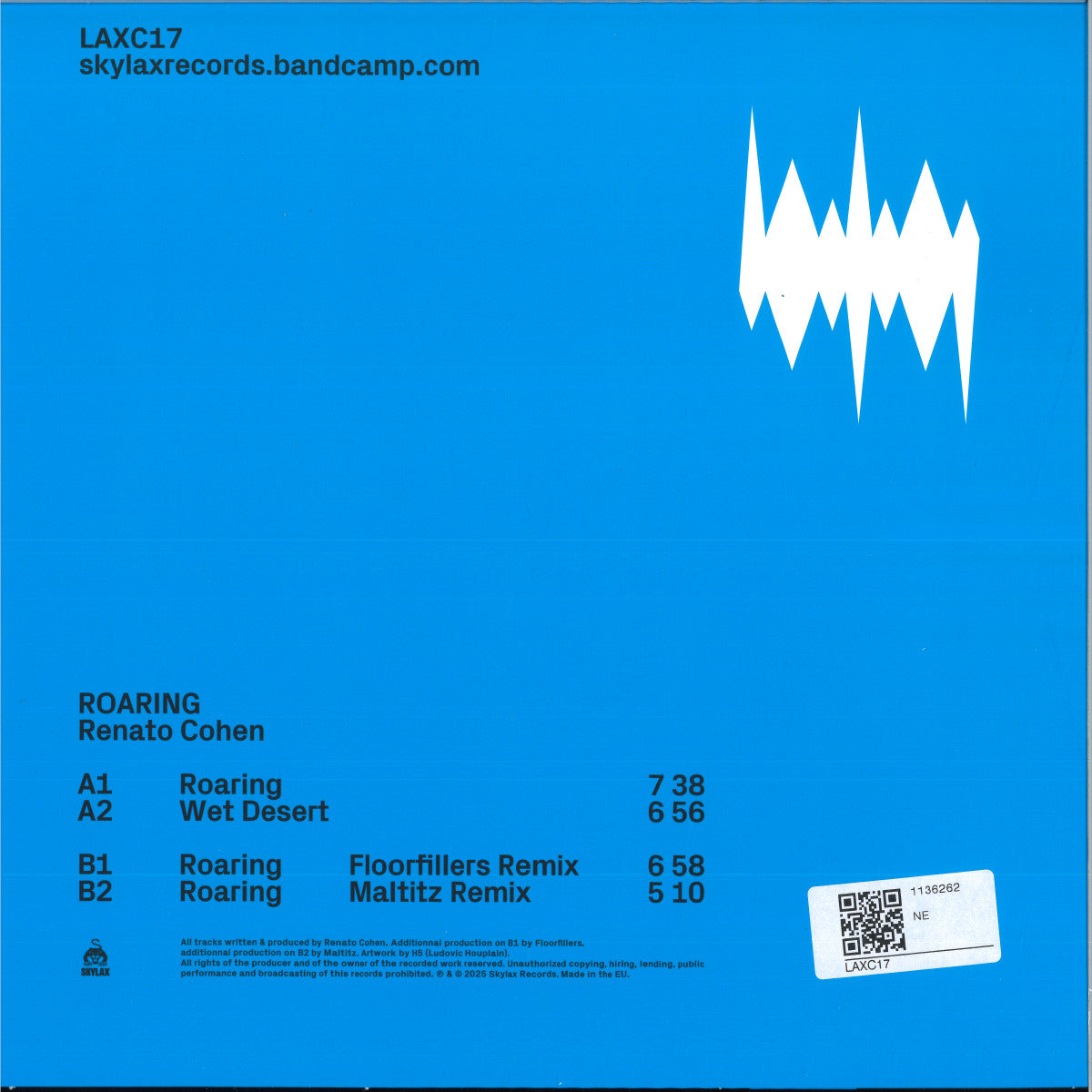 Renato Cohen - Roaring (VINYL 12" Skylax) | NEW - HOUSE *NEW*
