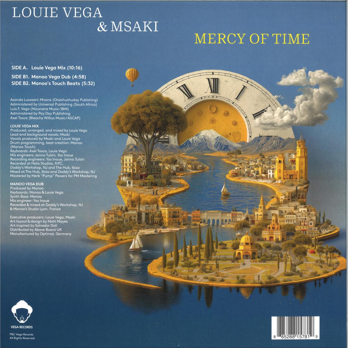Louie Vega & Msaki - (PRESALE 10/14/26) Mercy Of Time (VINYL 12" Vega) | NEW - HOUSE *NEW*