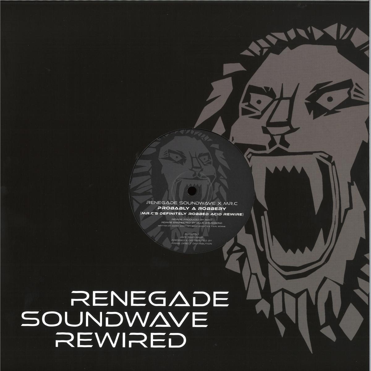 Renegade Soundwave - Rewired (VINYL 12" Jack Said What) | NEW - HOUSE *NEW*