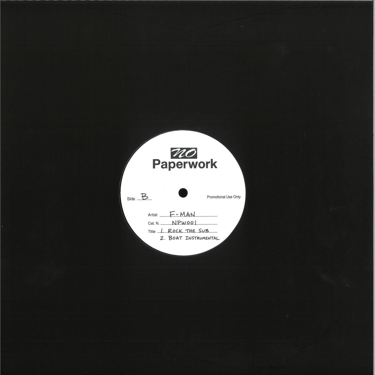 F-Man - (PRESALE 9/25/26) Rock The Boat (VINYL 12" No Paperwork) | NEW - HOUSE *NEW*