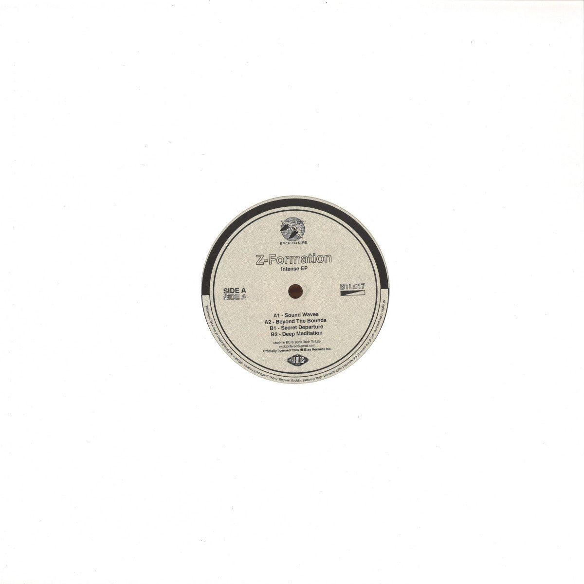 Z-Formation - Intense EP (VINYL 12" Back To Life BTL017) | NEW Mint (M) Mint (M) - HOUSE *NEW*
