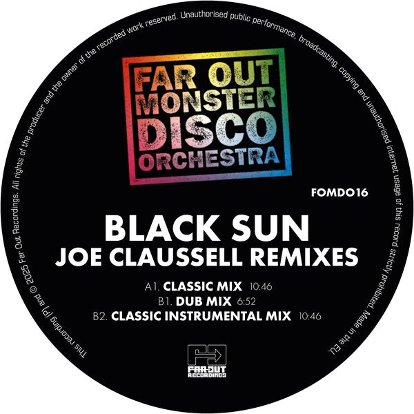Black Sun (Joaquin Joe Claussell Sacred Rhythm Remixes) (RSD 2025 12" VINYL) | Mint (M) Mint (M) - HOUSE *SEALED*