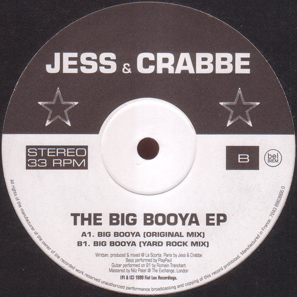 The Big Booya EP | Excellent (EX) Very Good Plus (VG+) - HOUSE / USED *EXCELLENT+*