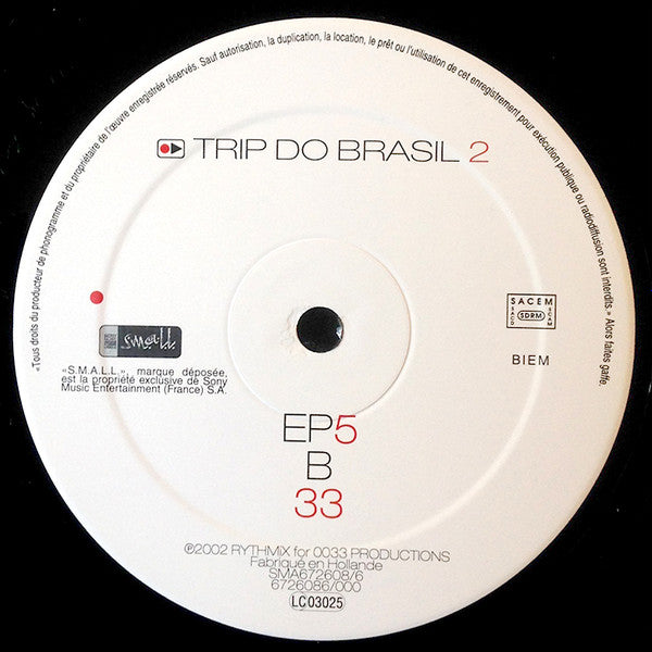 Trip Do Brasil 2 - EP5 (VINYL) | Excellent (EX) Very Good Plus (VG+) - HOUSE / USED *EXCELLENT*