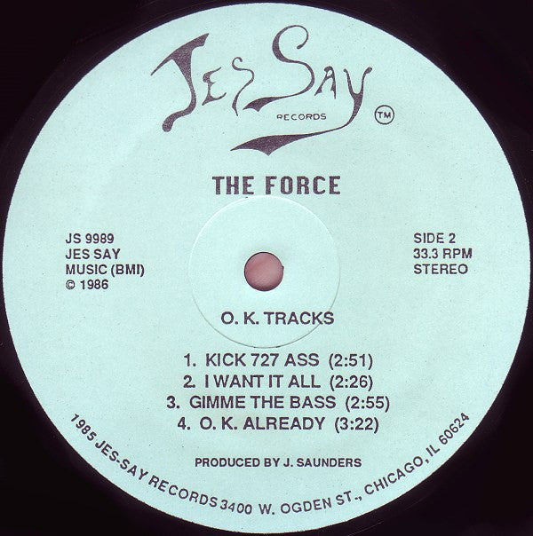 The Force - It's O.K., It's O.K. | Excellent (EX) Generic - HOUSE / USED *EXCELLENT*